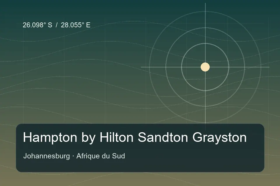 Referência geográfica ilustrada de Hampton by Hilton Sandton Grayston em Johannesburg