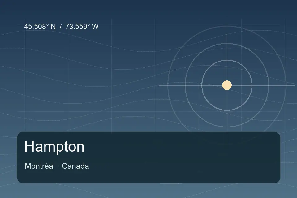 Referencia geográfica ilustrada de Hampton en Montréal