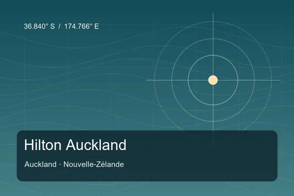 Repère géographique illustré de Hilton Auckland à Auckland