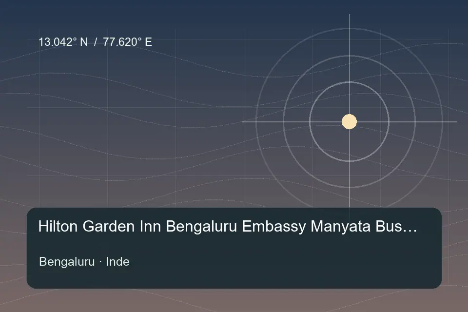 Illustrated geographic marker for Hilton Garden Inn Bengaluru Embassy Manyata Business Park in Bengaluru