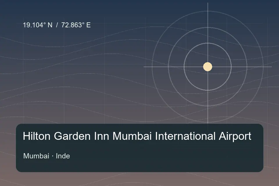 Riferimento geografico illustrato di Hilton Garden Inn Mumbai International Airport a Mumbai