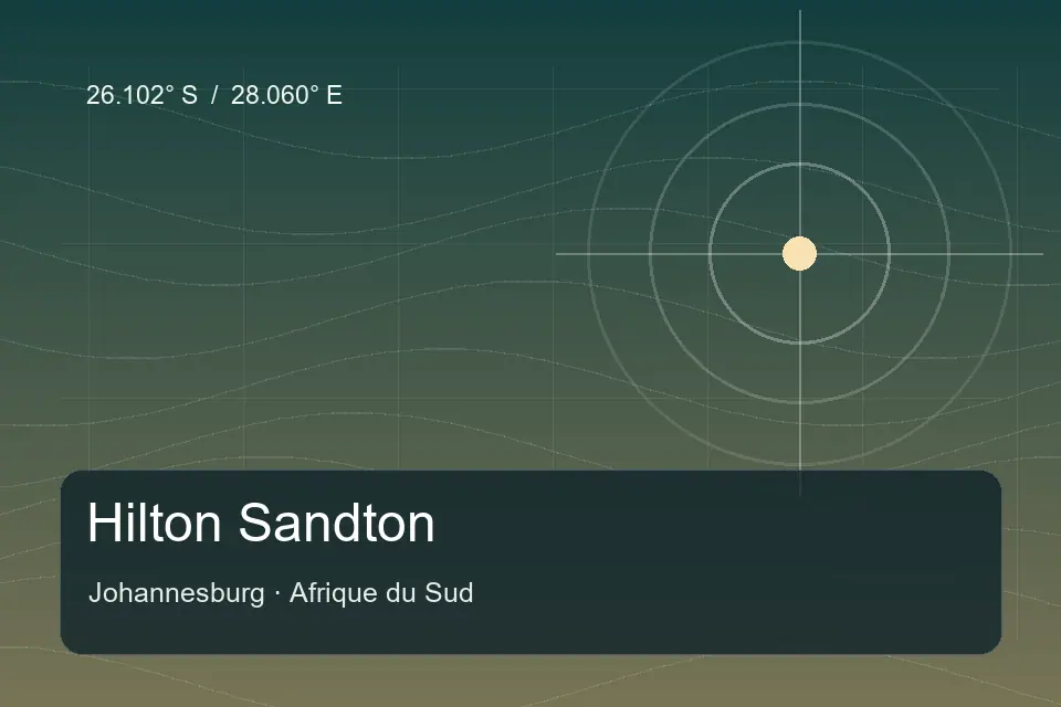Referência geográfica ilustrada de Hilton Sandton em Johannesburg