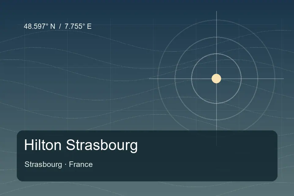 Repère géographique illustré de Hilton Strasbourg à Strasbourg