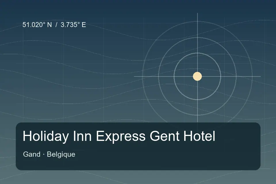 Illustrated geographic marker for Holiday Inn Express Gent Hotel in Gand