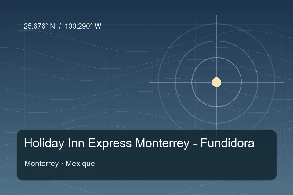 Illustrated geographic marker for Holiday Inn Express Monterrey - Fundidora in Monterrey