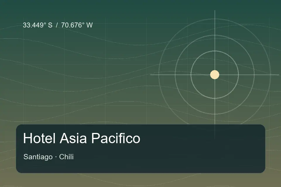 Illustrierter geografischer Orientierungspunkt für Hotel Asia Pacifico in Santiago
