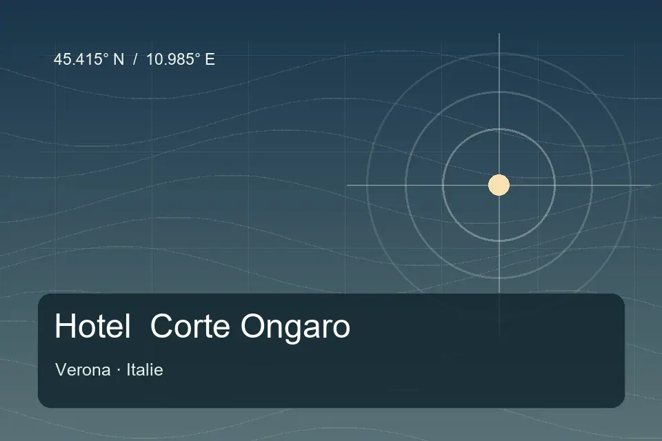 Illustrated geographic marker for Hotel  Corte Ongaro in Verona
