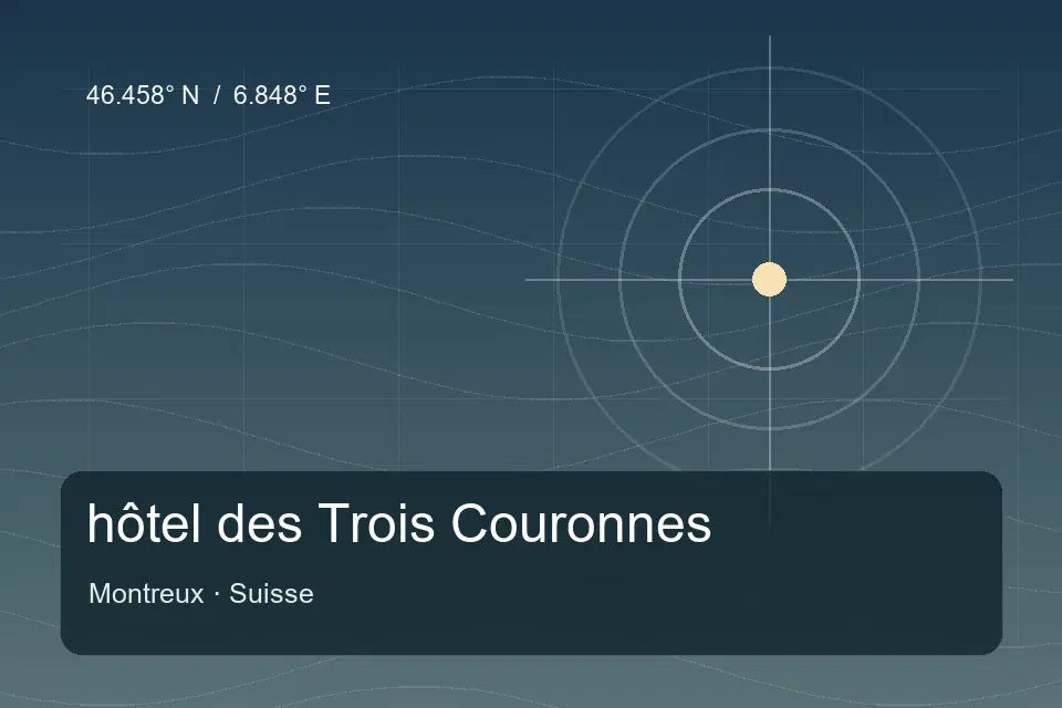 Illustrierter geografischer Orientierungspunkt für hôtel des Trois Couronnes in Montreux
