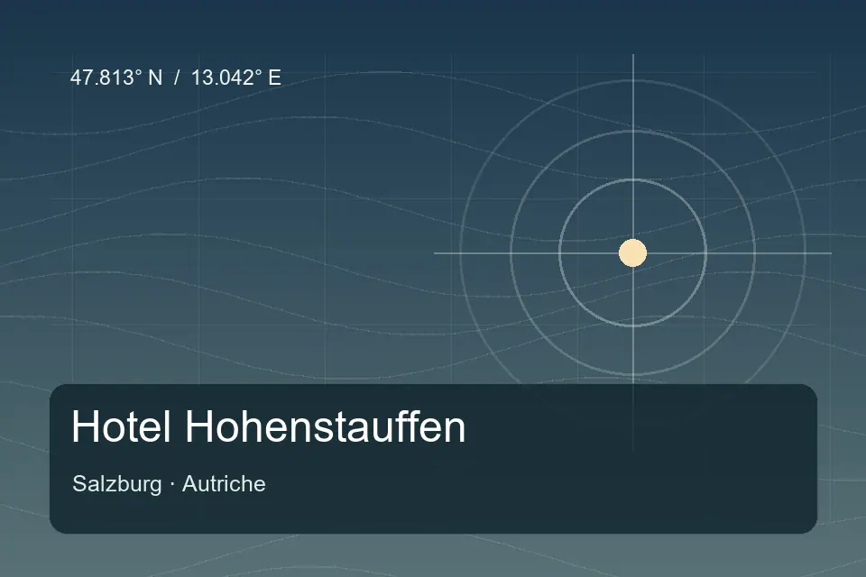 Illustrated geographic marker for Hotel Hohenstauffen in Salzburg
