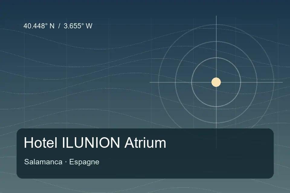 Repère géographique illustré de Hotel ILUNION Atrium à Salamanca