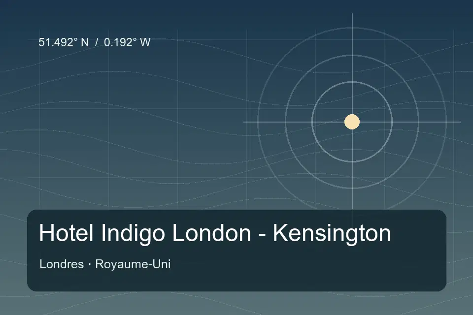 Illustrierter geografischer Orientierungspunkt für Hotel Indigo London - Kensington in London