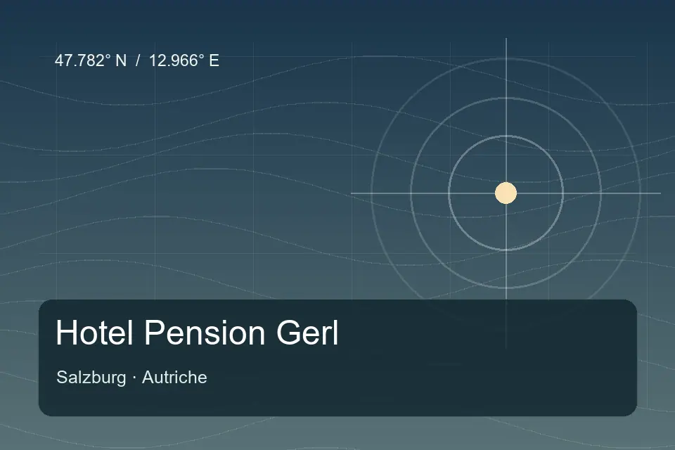 Illustrated geographic marker for Hotel Pension Gerl in Salzburg