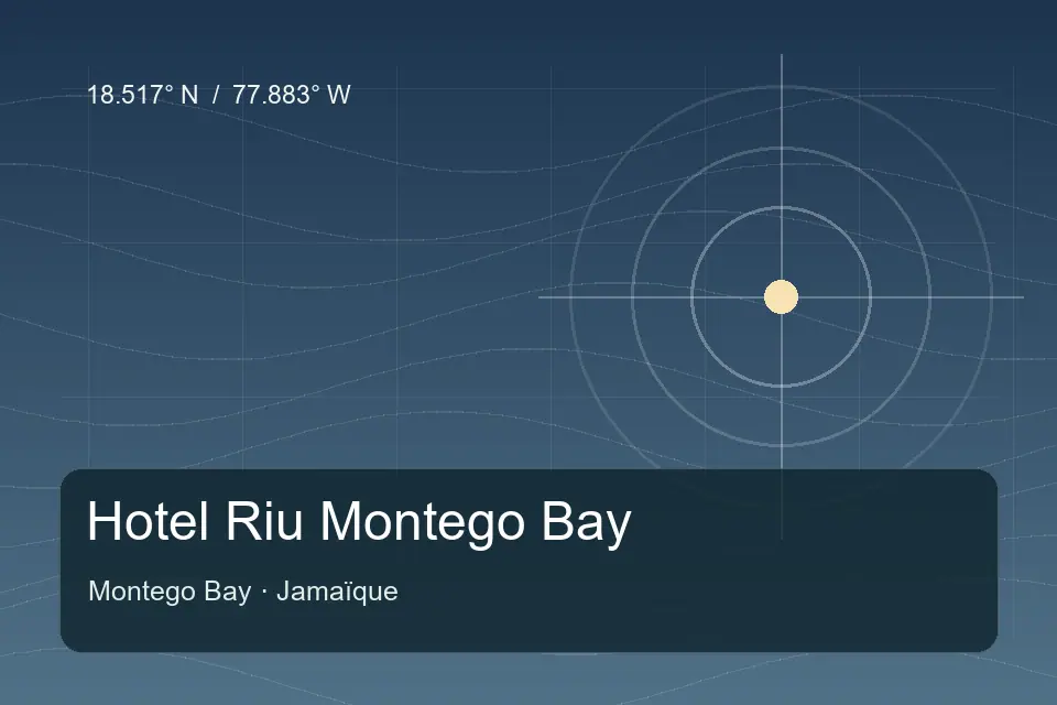 Illustrated geographic marker for Hotel Riu Montego Bay in Montego Bay