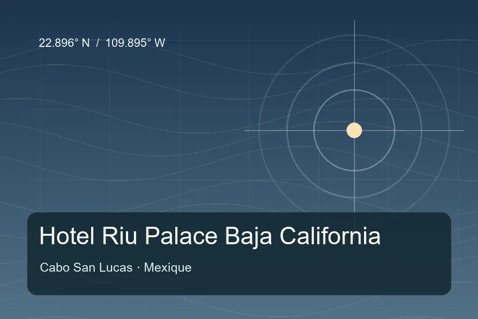Illustrierter geografischer Orientierungspunkt für Hotel Riu Palace Baja California in Cabo San Lucas