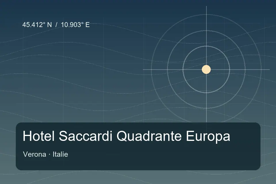Illustrated geographic marker for Hotel Saccardi Quadrante Europa in Verona
