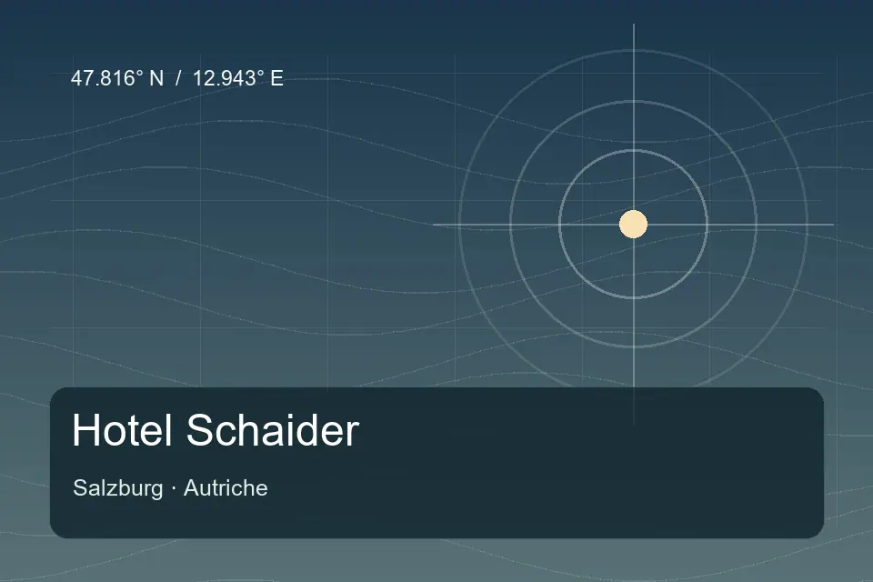 Illustrated geographic marker for Hotel Schaider in Salzburg