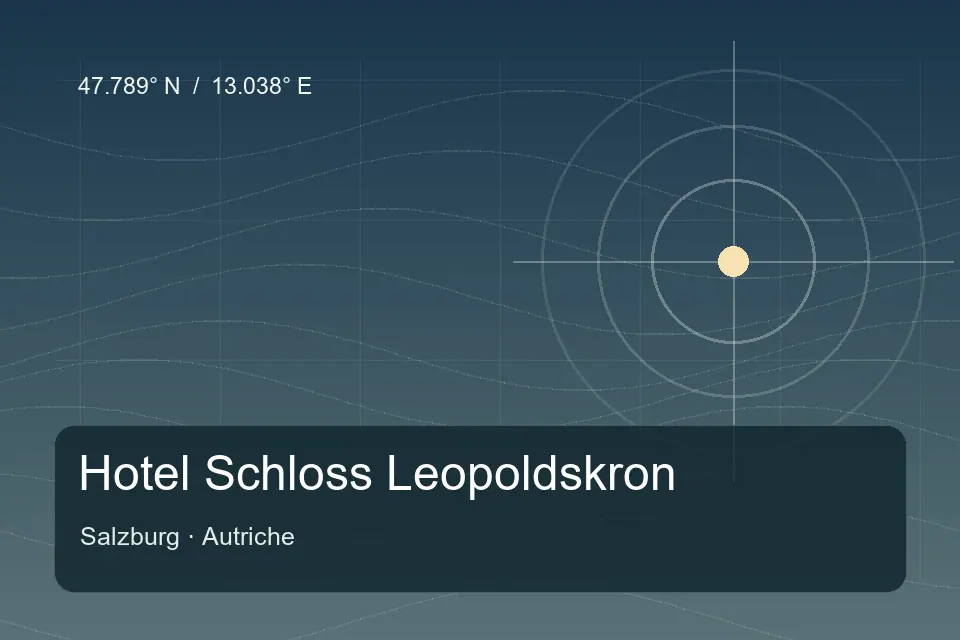 Illustrated geographic marker for Hotel Schloss Leopoldskron in Salzburg