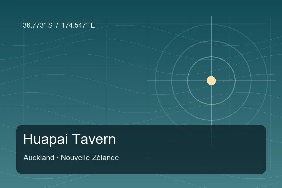 Illustrierter geografischer Orientierungspunkt für Huapai Tavern in Auckland