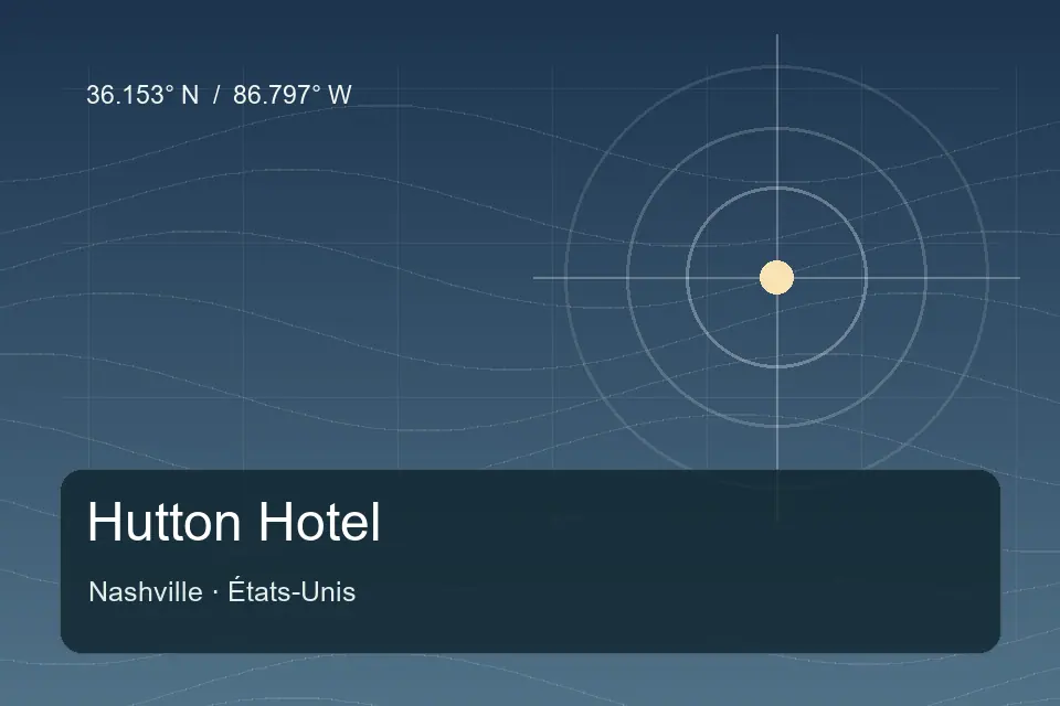 Referencia geográfica ilustrada de Hutton Hotel en Nashville