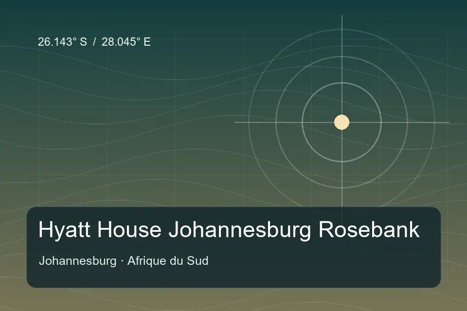 Referência geográfica ilustrada de Hyatt House Johannesburg Rosebank em Johannesburg