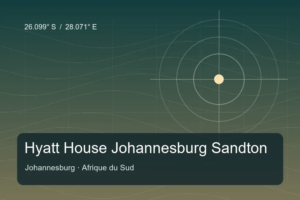 Referência geográfica ilustrada de Hyatt House Johannesburg Sandton em Johannesburg