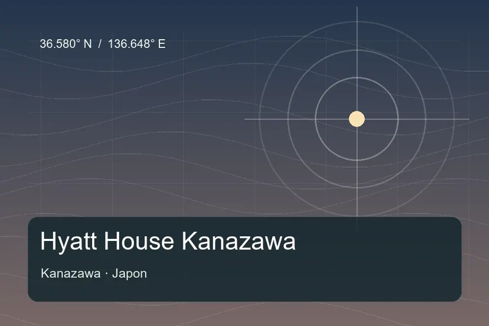 Illustrated geographic marker for Hyatt House Kanazawa in Kanazawa