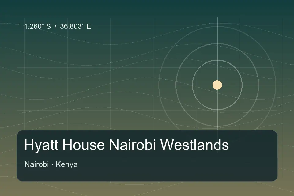 Illustrated geographic marker for Hyatt House Nairobi Westlands in Nairobi
