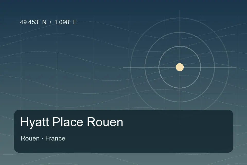 Referencia geográfica ilustrada de Hyatt Place Rouen en Rouen