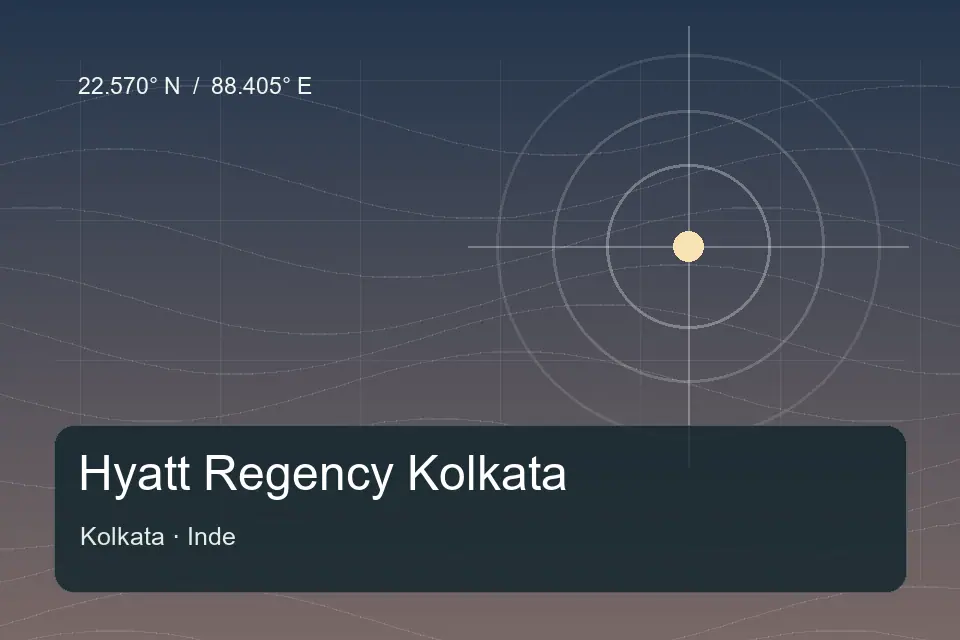 Illustrated geographic marker for Hyatt Regency Kolkata in Kolkata