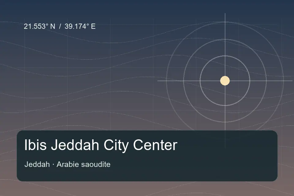 Repère géographique illustré de Ibis Jeddah City Center à Jeddah