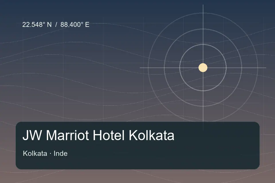 Illustrated geographic marker for JW Marriot Hotel Kolkata in Kolkata