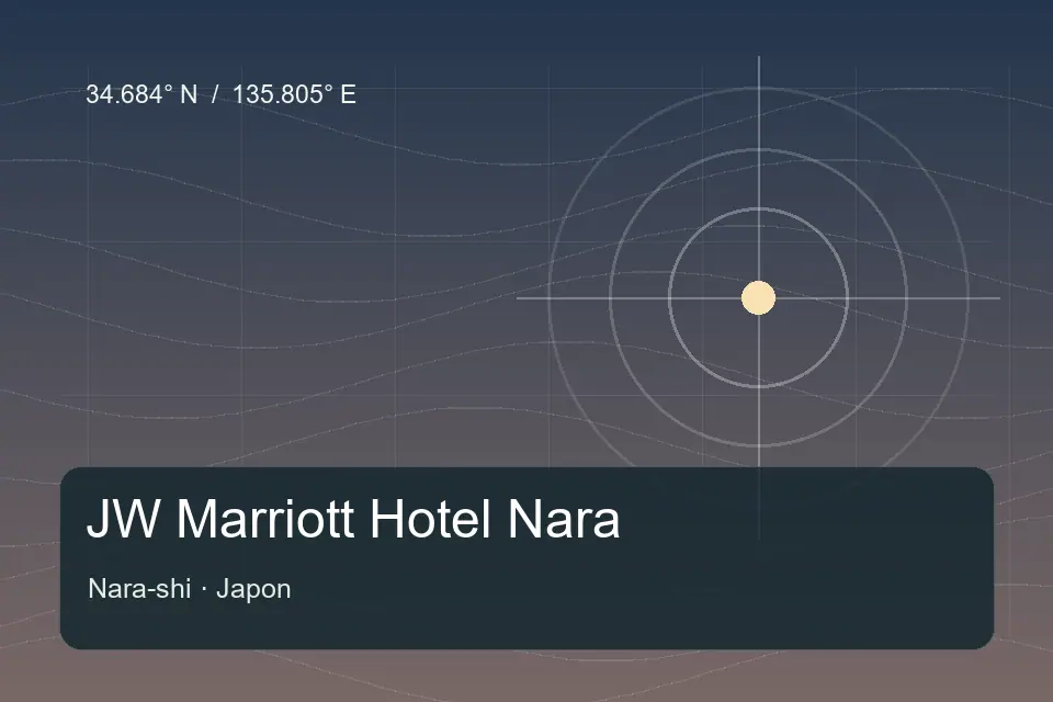 Riferimento geografico illustrato di JW Marriott Hotel Nara a Nara-shi