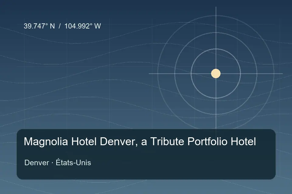 Illustrated geographic marker for Magnolia Hotel Denver, a Tribute Portfolio Hotel in Denver