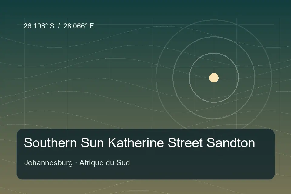 Referência geográfica ilustrada de Southern Sun Katherine Street Sandton em Johannesburg