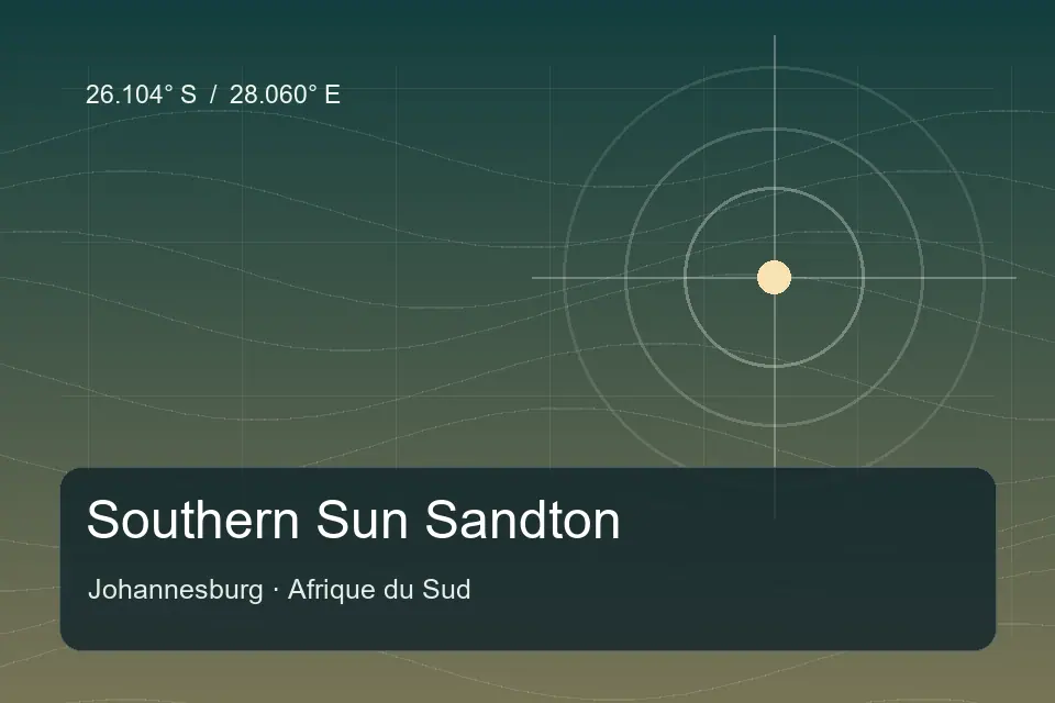 Referência geográfica ilustrada de Southern Sun Sandton em Johannesburg