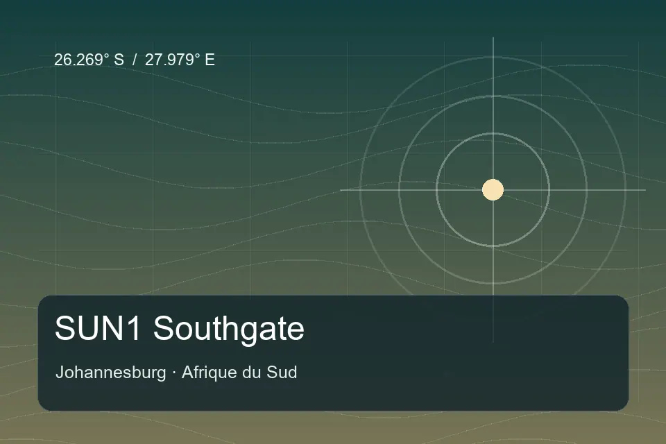 Referência geográfica ilustrada de SUN1 Southgate em Johannesburg
