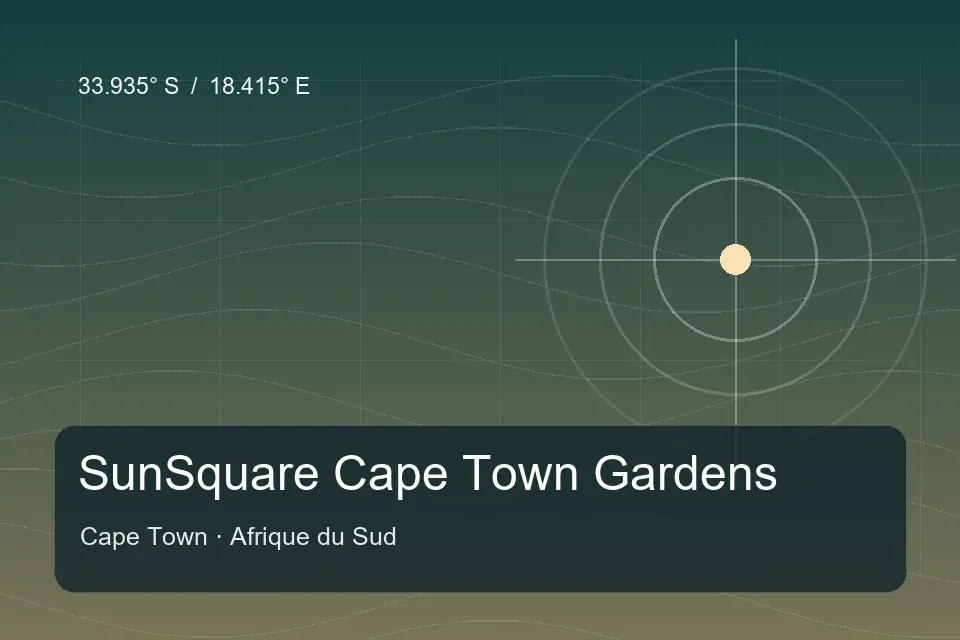 Illustrated geographic marker for SunSquare Cape Town Gardens in Cape Town