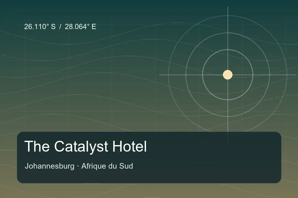 Referência geográfica ilustrada de The Catalyst Hotel em Johannesburg