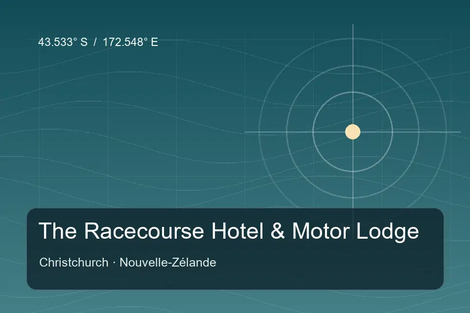 Illustrated geographic marker for The Racecourse Hotel & Motor Lodge in Christchurch