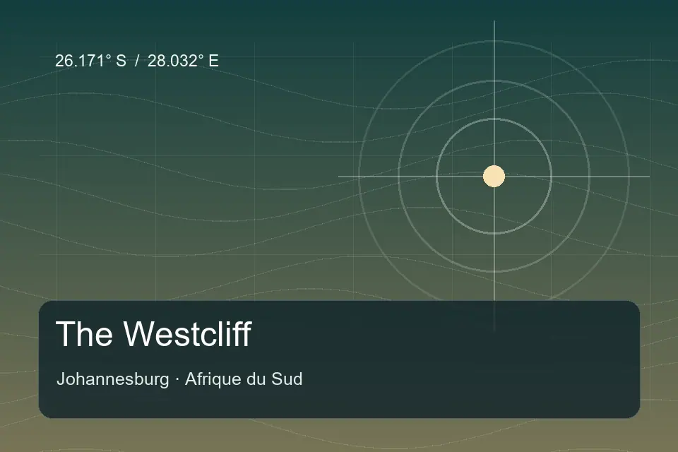 Referência geográfica ilustrada de The Westcliff em Johannesburg