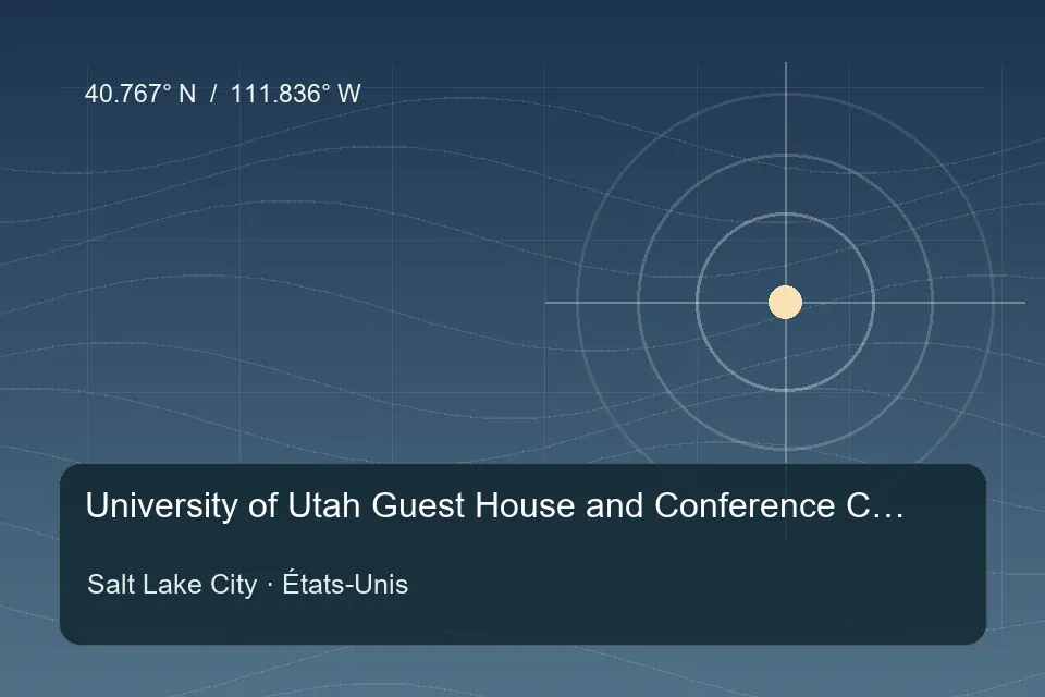 Riferimento geografico illustrato di University of Utah Guest House and Conference Center a Salt Lake City
